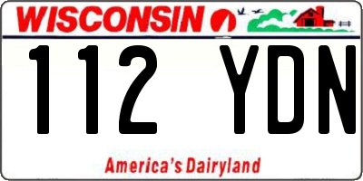 WI license plate 112YDN