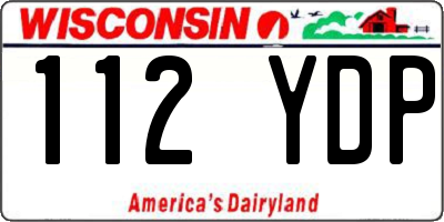 WI license plate 112YDP