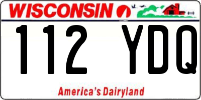 WI license plate 112YDQ