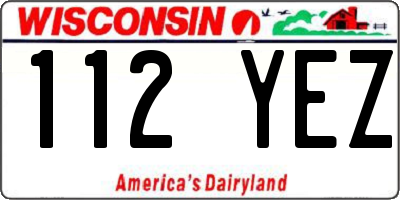 WI license plate 112YEZ