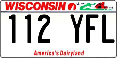 WI license plate 112YFL