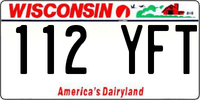 WI license plate 112YFT