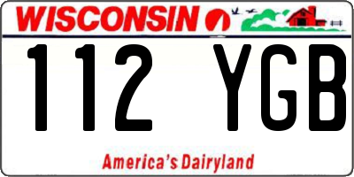 WI license plate 112YGB