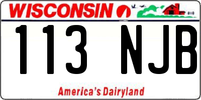 WI license plate 113NJB