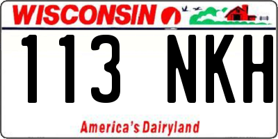 WI license plate 113NKH