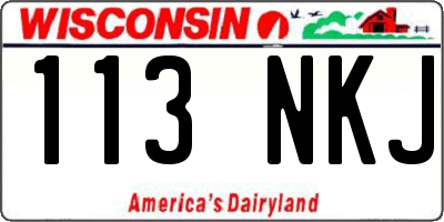 WI license plate 113NKJ