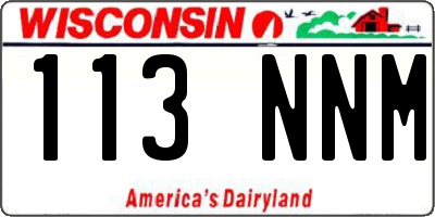 WI license plate 113NNM