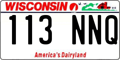 WI license plate 113NNQ