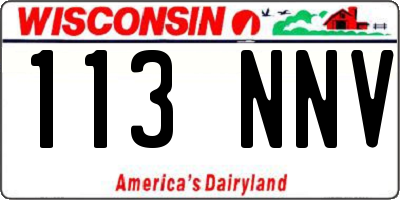 WI license plate 113NNV