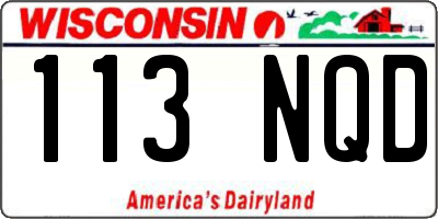 WI license plate 113NQD