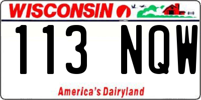WI license plate 113NQW