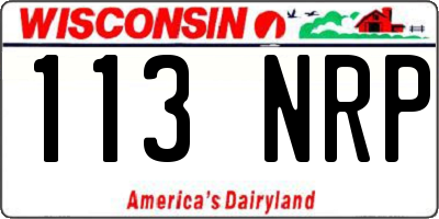 WI license plate 113NRP