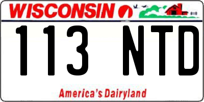 WI license plate 113NTD