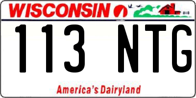 WI license plate 113NTG
