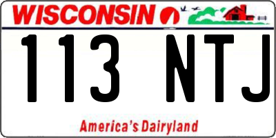 WI license plate 113NTJ