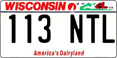 WI license plate 113NTL