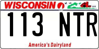 WI license plate 113NTR