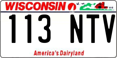 WI license plate 113NTV
