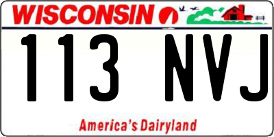 WI license plate 113NVJ