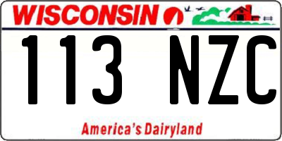 WI license plate 113NZC