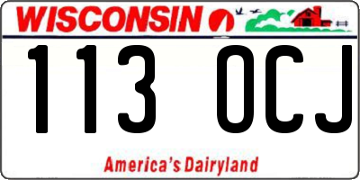 WI license plate 113OCJ