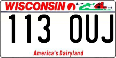 WI license plate 113OUJ