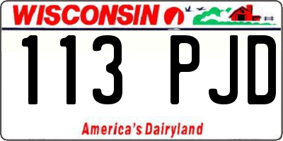 WI license plate 113PJD