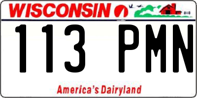 WI license plate 113PMN