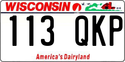 WI license plate 113QKP