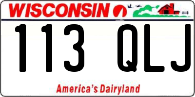 WI license plate 113QLJ
