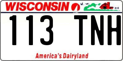 WI license plate 113TNH