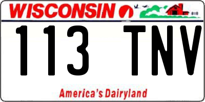WI license plate 113TNV