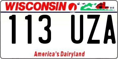 WI license plate 113UZA