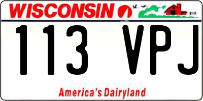 WI license plate 113VPJ