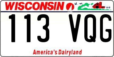 WI license plate 113VQG