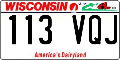 WI license plate 113VQJ