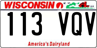 WI license plate 113VQV