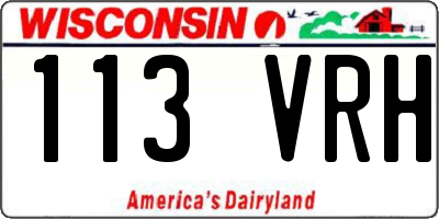 WI license plate 113VRH