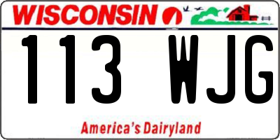 WI license plate 113WJG