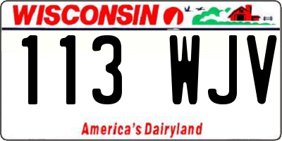 WI license plate 113WJV
