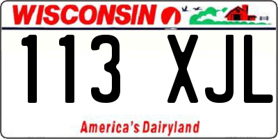 WI license plate 113XJL