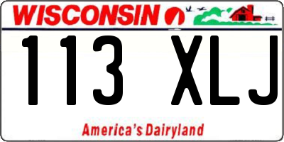 WI license plate 113XLJ