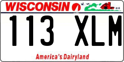 WI license plate 113XLM