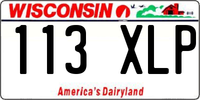 WI license plate 113XLP