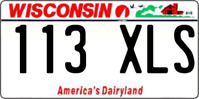 WI license plate 113XLS