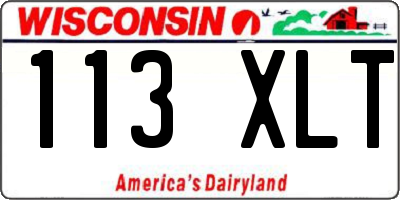 WI license plate 113XLT