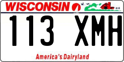 WI license plate 113XMH