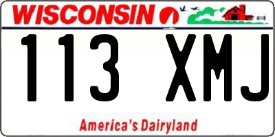 WI license plate 113XMJ