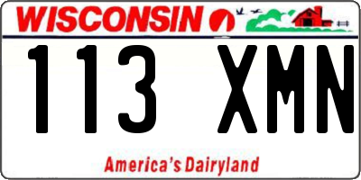 WI license plate 113XMN