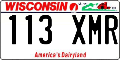 WI license plate 113XMR